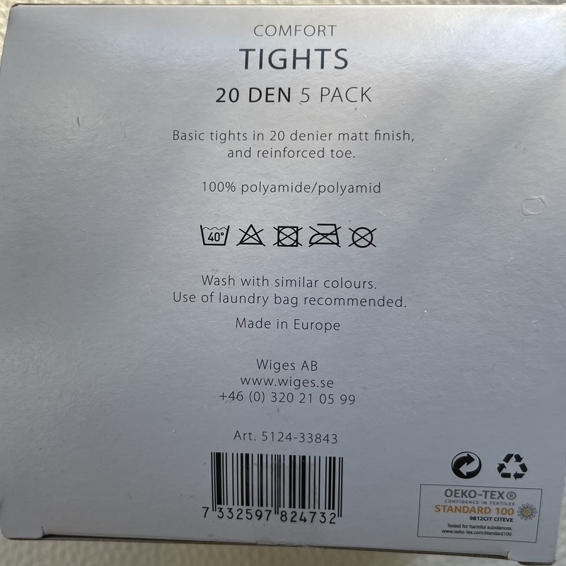 KUVA 1:  Uudet EMILIA sukkahousut 5 paria, väri  musta, 20 den.
Koko 36-44. 
